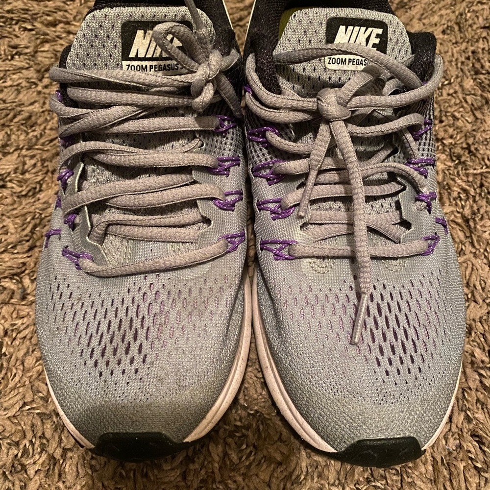 Nike Zoom Pegasus Women's Athletic Shoes - Gray/Purple